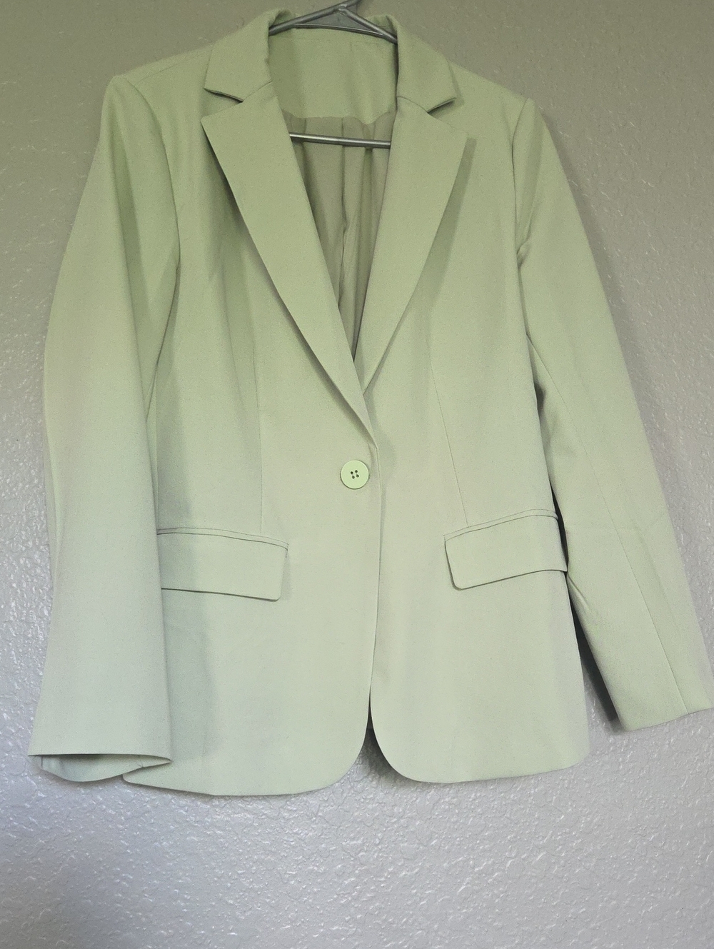 Source Unknown Pale Mint Green Single-Button Women's Blazer